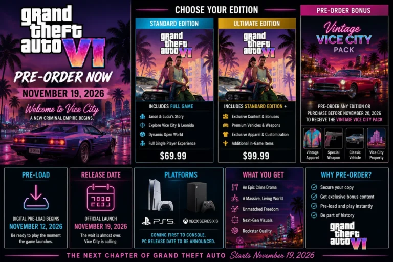 GTA 6 Pre-Order: Editions, Bonuses and Everything You Need to Know