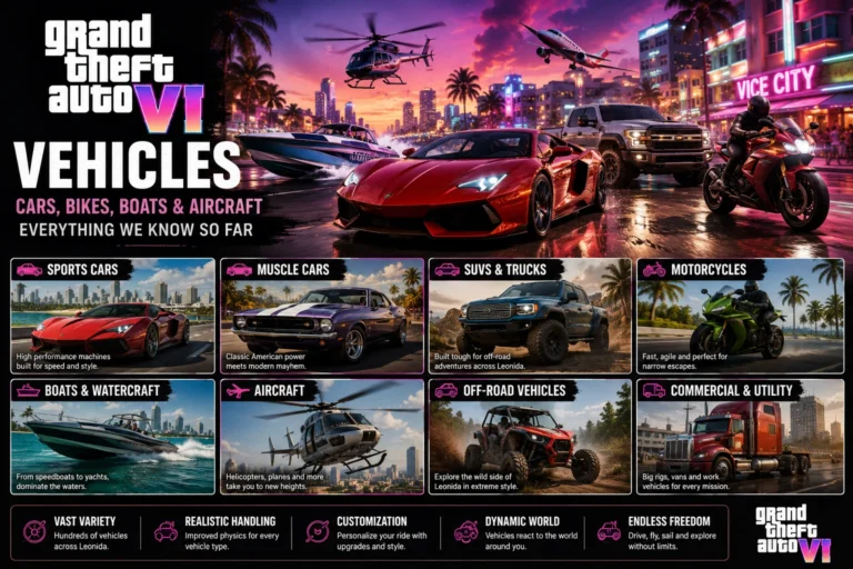 GTA 6 Vehicles: Cars, Bikes, Boats and Aircraft We Know So Far